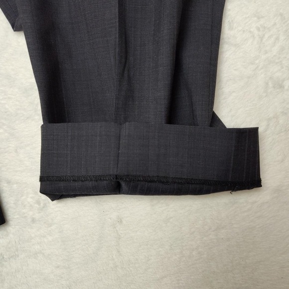 Theory Dress Pants Men 34x31 Gray Flat Lined Cody Shelburne Wool Slacks Trousers - Picture 7 of 14